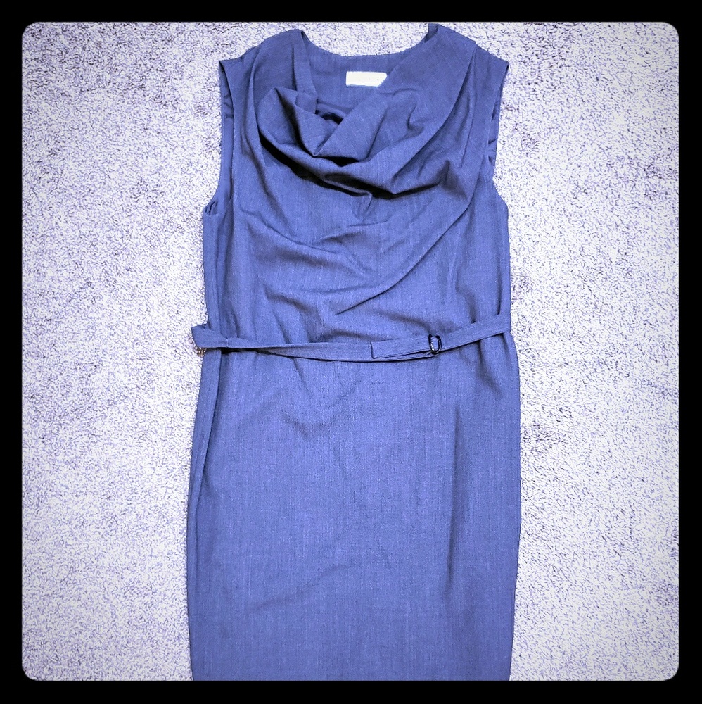 Calvin Klein gray sleeveless sheath dress